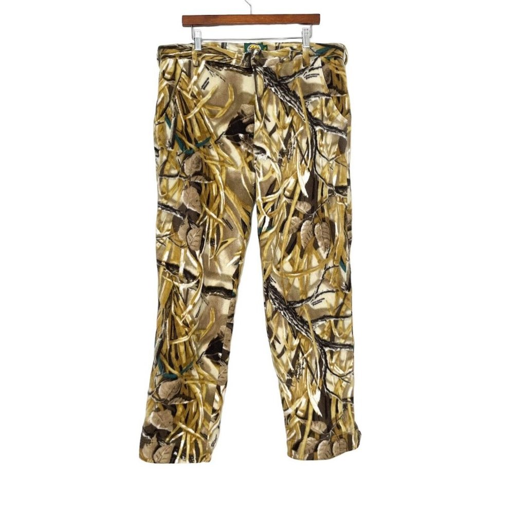 Vintage Cabelas Fleece Camo Hunting Pants- Mens 38- EUC